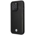 Etui BMW BMHMP14L22RFGK i Phone 14 Pro 6,1" czarny/black Leather Diamond Pattern Mag Safe