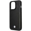 Etui BMW BMHMP14L22RFGK i Phone 14 Pro 6,1" czarny/black Leather Diamond Pattern Mag Safe