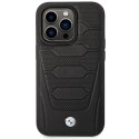 Etui BMW BMHMP14L22RPSK i Phone 14 Pro 6,1" czarny/black Leather Seats Pattern Mag Safe