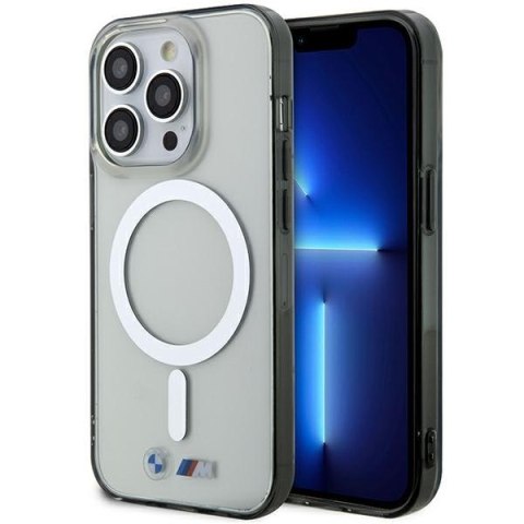 Etui BMW BMHMP14LHCRS i Phone 14 Pro 6.1" transparent hardcase Silver Ring Mag Safe