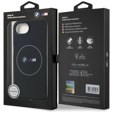 Etui BMW IML Metal White Circle Mag Safe do i Phone 16e czarny