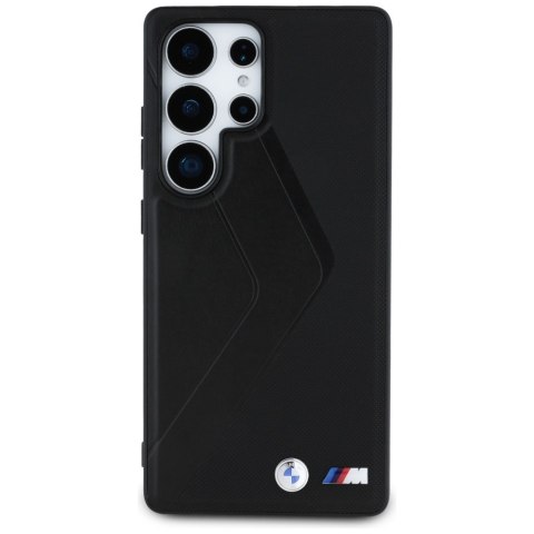 Etui BMW Leather Oversized Stripes Mag Safe do Samsung Galaxy S25 Ultra czarny
