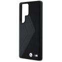 Etui BMW Leather Oversized Stripes Mag Safe do Samsung Galaxy S25 Ultra czarny