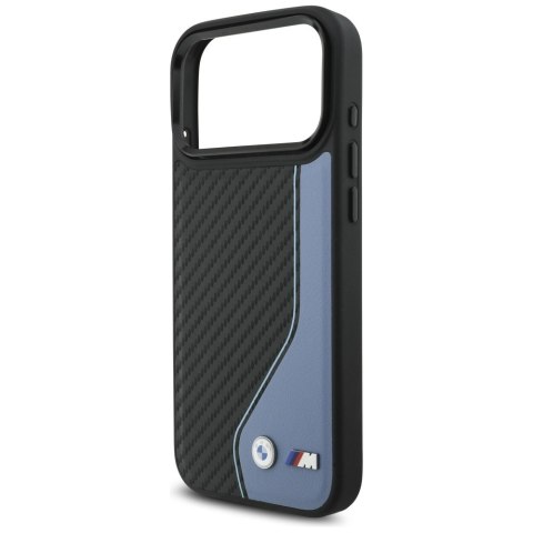 Etui BMW M Carbon Logo Mag Safe do i Phone 17 Pro Max niebieski