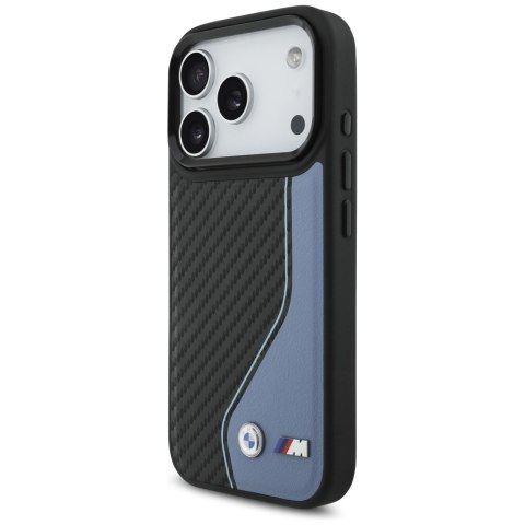 Etui BMW M Carbon Logo Mag Safe do i Phone 17 Pro niebieski