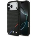Etui BMW M Carbon Tricolor Line Mag Safe do i Phone 17 Pro Max czarny