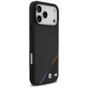 Etui BMW M Carbon Tricolor Line Mag Safe do i Phone 17 Pro Max czarny