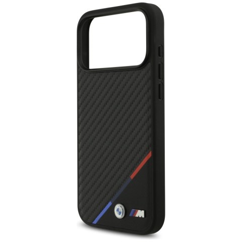 Etui BMW M Carbon Tricolor Line Mag Safe do i Phone 17 Pro Max czarny