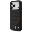Etui BMW M Carbon Tricolor Line Mag Safe do i Phone 17 Pro czarny