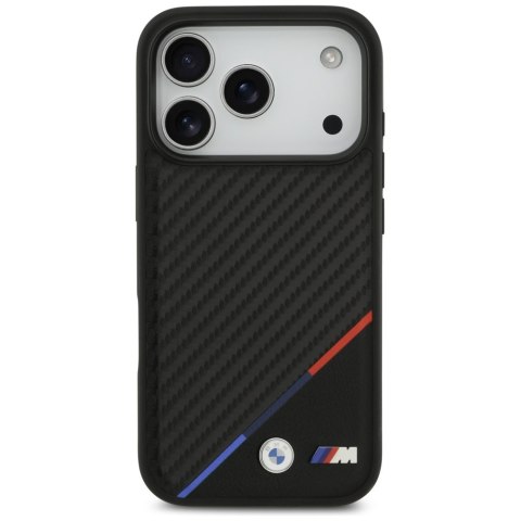 Etui BMW M Carbon Tricolor Line Mag Safe do i Phone 17 Pro czarny