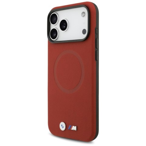 Etui BMW M FW Metal Logo Mag Safe do i Phone 17 Pro Max czerwony