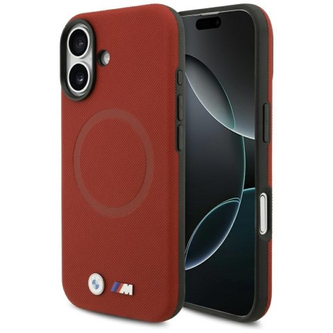 Etui BMW M FW Metal Logo Mag Safe do i Phone 17 czerwony