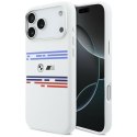 Etui BMW M Silicon Horizontal Line Mag Safe do i Phone 17 Pro Max biały