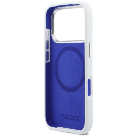 Etui BMW M Silicon Horizontal Line Mag Safe do i Phone 17 Pro biały