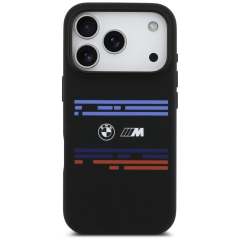 Etui BMW M Silicon Horizontal Line Mag Safe do i Phone 17 Pro czarny