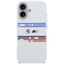 Etui BMW M Silicon Horizontal Line Mag Safe do i Phone 17 biały