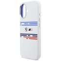 Etui BMW M Silicon Horizontal Line Mag Safe do i Phone 17 biały