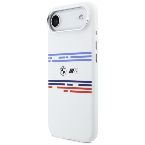Etui BMW M Silicon Horizontal Line Mag Safe do i Phone Air biały