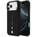 Etui BMW M Silicon Tricolor Line Mag Safe do i Phone 17 Pro Max czarny