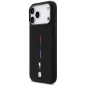 Etui BMW M Silicon Tricolor Line Mag Safe do i Phone 17 Pro Max czarny