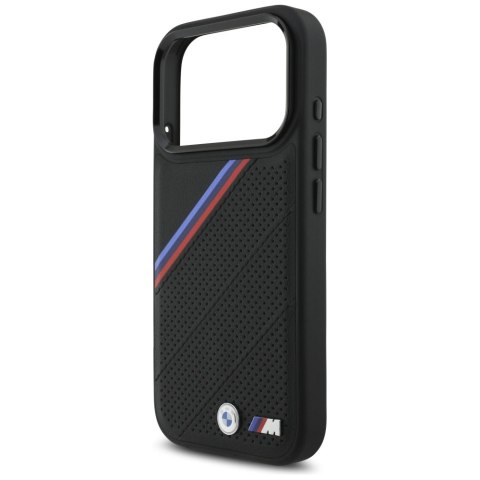 Etui BMW M Tricolor Metal Logo Mag Safe do i Phone 17 Pro czarny