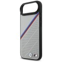 Etui BMW M Tricolor Metal Logo Mag Safe do i Phone Air szary