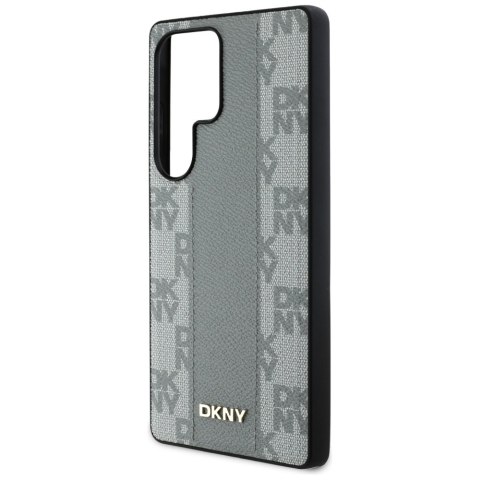 Etui DKNY Leather Checke red Pattern Mag Safe do Samsung Galaxy S25 Ultra taupe