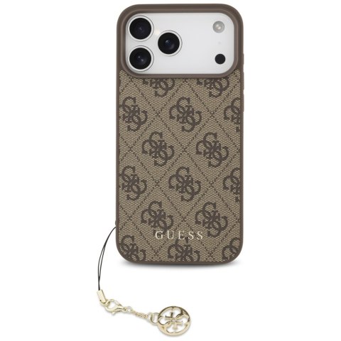 Etui Guess 4G Charms Collection Mag Safe do i Phone 17 Pro Max brązowy