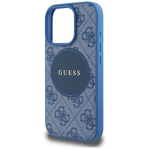Etui Guess 4G Circle Classic Logo Mag Safe do i Phone 16 Pro Max niebieski