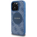 Etui Guess 4G Circle Classic Logo Mag Safe do i Phone 16 Pro niebieski