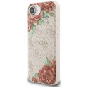 Etui Guess 4G Flowers Print Mag Safe do i Phone 16e różowy
