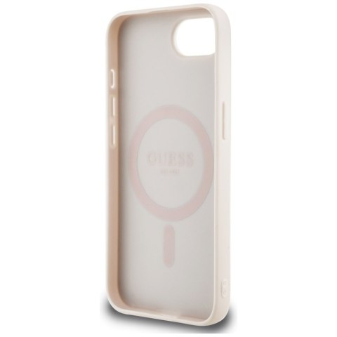 Etui Guess 4G Flowers Print Mag Safe do i Phone 16e różowy
