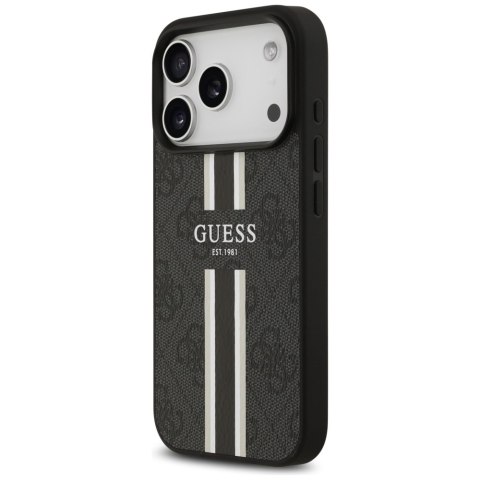 Etui Guess 4G Printed Stripes Mag Safe do i Phone 17 Pro czarny