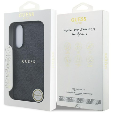 Etui Guess 4G Ring Classic Logo Mag Safe Samsung Galaxy S25 Edge czarny