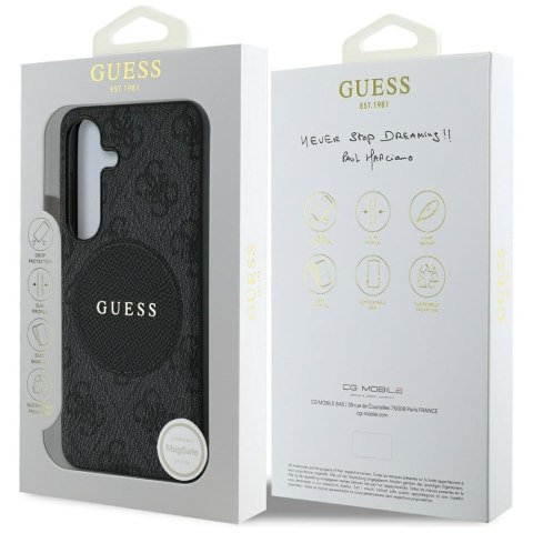 Etui Guess 4G Round Patch Classic Logo Mag Safe do Samsung Galaxy S25+ czarny
