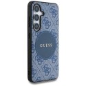 Etui Guess 4G Round Patch Classic Logo Mag Safe do Samsung Galaxy S25+ niebieski
