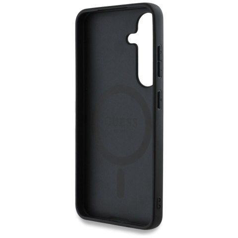 Etui Guess 4G Round Patch Classic Logo Mag Safe do Samsung Galaxy S25+ niebieski