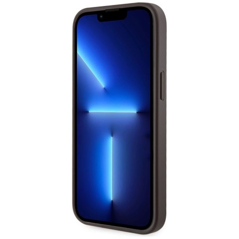 Etui Guess 4G Stripes z portfelem Magsafe do i Phone 15 brązowy