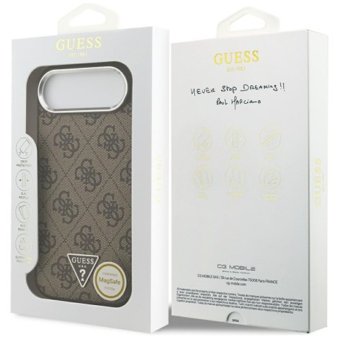 Etui Guess 4G Triangle Logo Mag Safe do i Phone Air brązowy srebrny