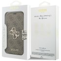 Etui Guess Book 4G Metal Logo do i Phone 17 Pro brązowy