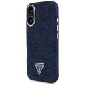 Etui Guess Denim Triangle Logo Mag Safe do i Phone 16 niebieski