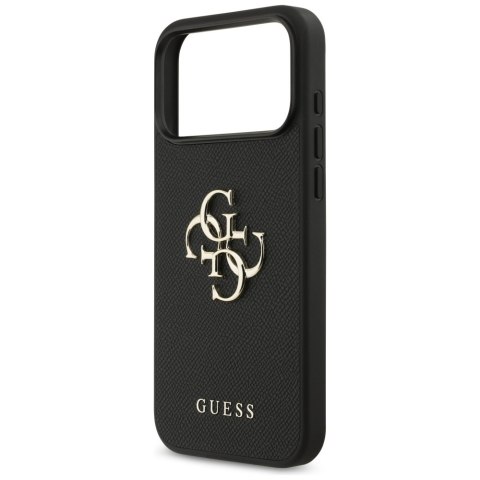Etui Guess Grained Big 4G & Classic Logo do i Phone 17 Pro Max czarny