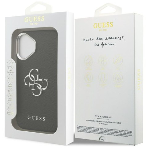 Etui Guess Grained Big 4G Classic Logo do i Phone 17 czarny