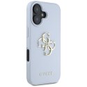 Etui Guess Grained Big 4G Logo Small Classic Logo do i Phone 16 niebieski