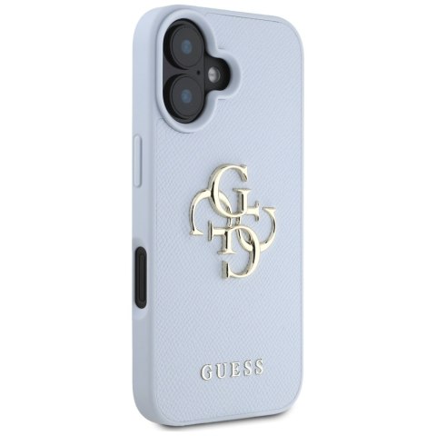 Etui Guess Grained Big 4G Logo Small Classic Logo do i Phone 16 niebieski