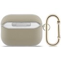 Etui Guess Grained Classic Logo Hook do Air Pods Pro 3 złoty