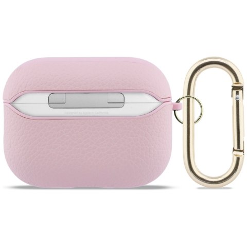 Etui Guess Grained Classic Logo do Air Pods Pro 3 różowy