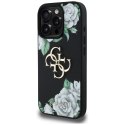 Etui Guess Grained Roses Big 4G logo do i Phone 16 Pro Max czarny