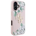 Etui Guess Grained Roses Big 4G logo do i Phone 16 różowy