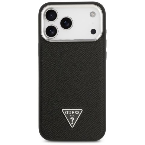 Etui Guess Grained Triangle Logo Mag Safe do i Phone 17 Pro Max czarny